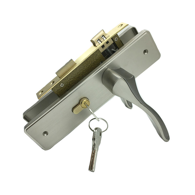 M5051, 58mm 304SS Door lockset, 304ss Lever Handle with Safety Door mortise locks and lock cylinders