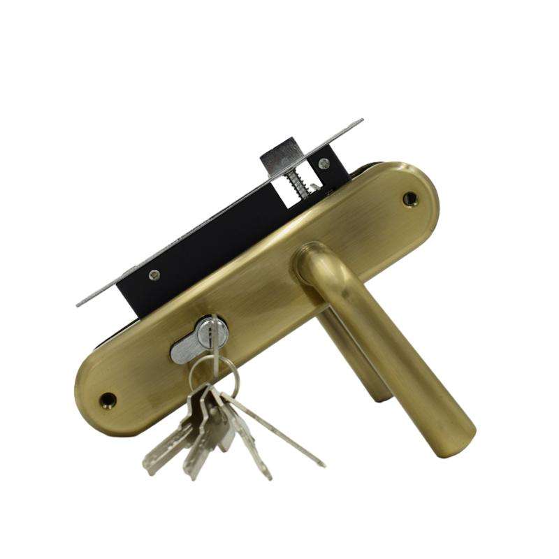 M5806, 58mm Door lockset for wooden doors and interior doors, Aluminum Alloy Door lever Handle with iron lever Plate Security Door Lock mortise locks