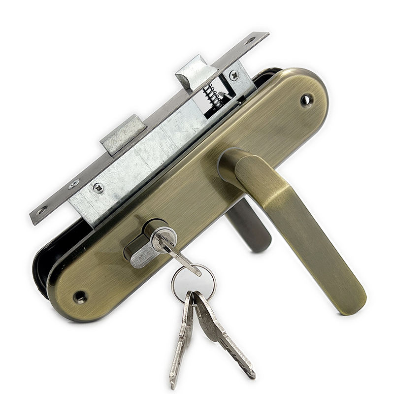 M5808, 58mm Door lockset for wooden doors and interior doors, Aluminum Alloy Door lever Handle with iron lever Plate Security Door Lock mortise locks