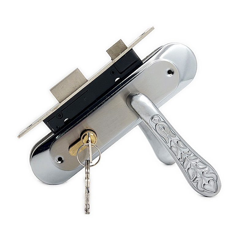 M5818, 58mm Door lockset for wooden doors and interior doors, Aluminum Alloy Door lever Handle with iron lever Plate Security Door Lock mortise locks