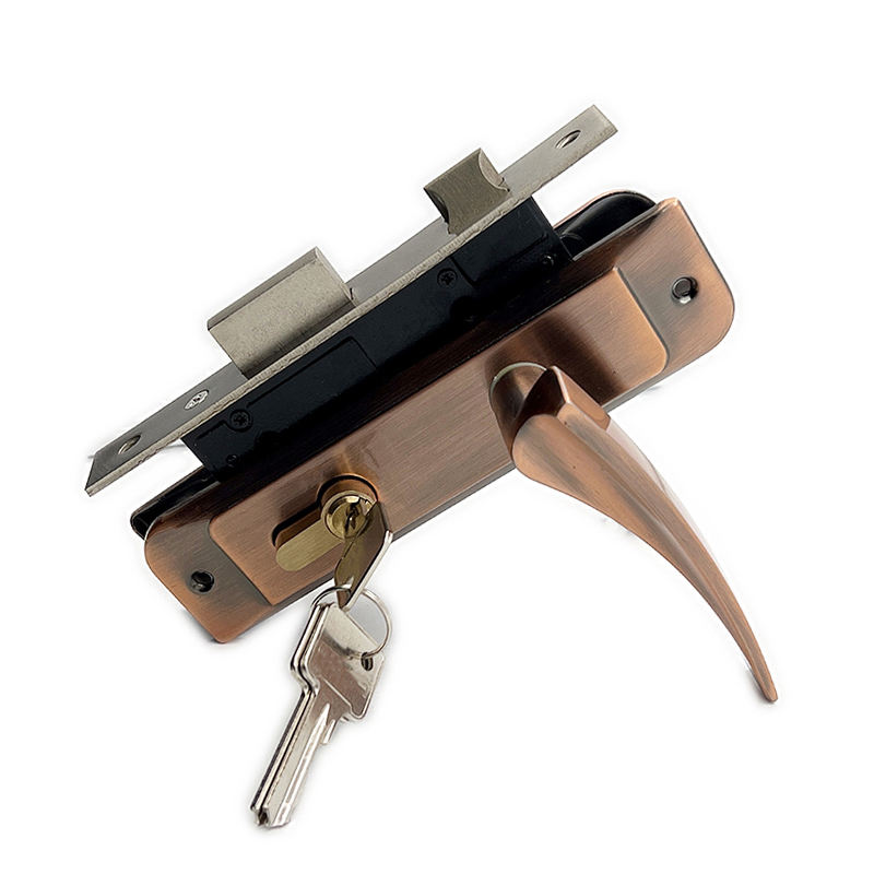 M5822, 58mm Door lockset for wooden doors and interior doors, Aluminum Alloy Door lever Handle with iron lever Plate Security Door Lock mortise locks