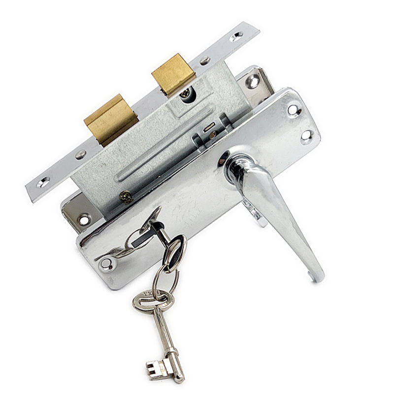 M5826, 58mm Door lockset for wooden doors and interior doors, Aluminum Alloy Door lever Handle with iron lever Plate ,LOCK BODY