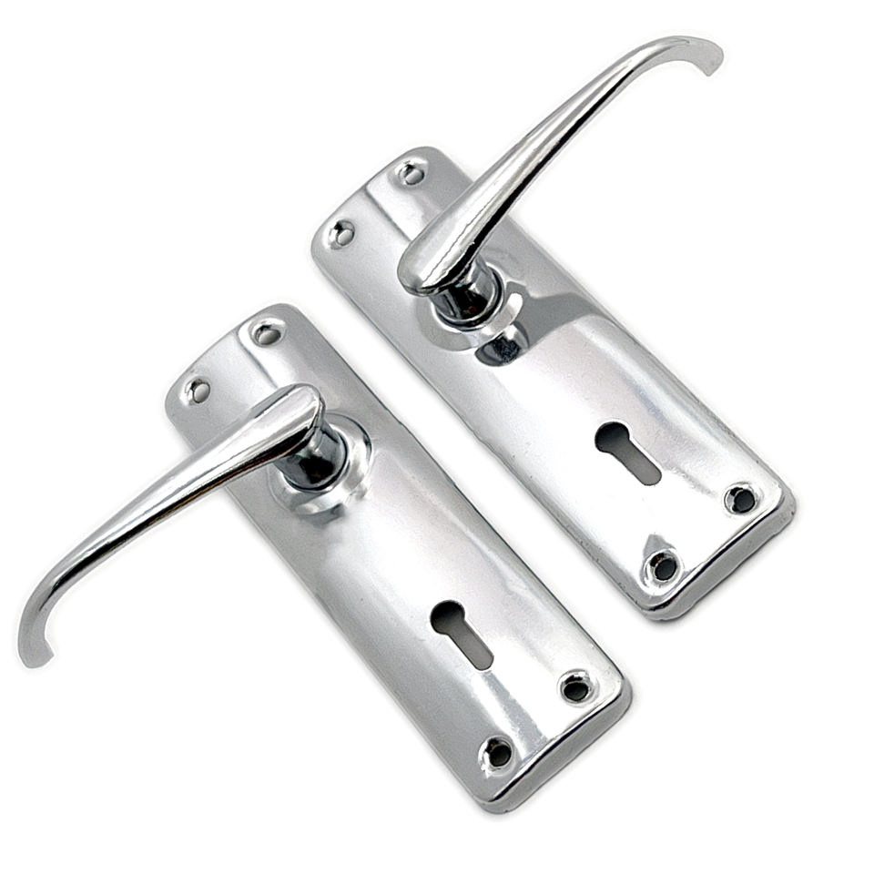 M5830, 58mm Door lock handles, Aluminum Alloy Door lever Handle with iron lever Plate 
