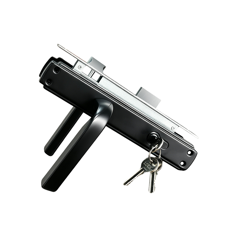 M8502, 85mm Aluminum Alloy Door Lever Handle with Safety Door mortise locks and lock cylinders for wooden doors and wpc doors