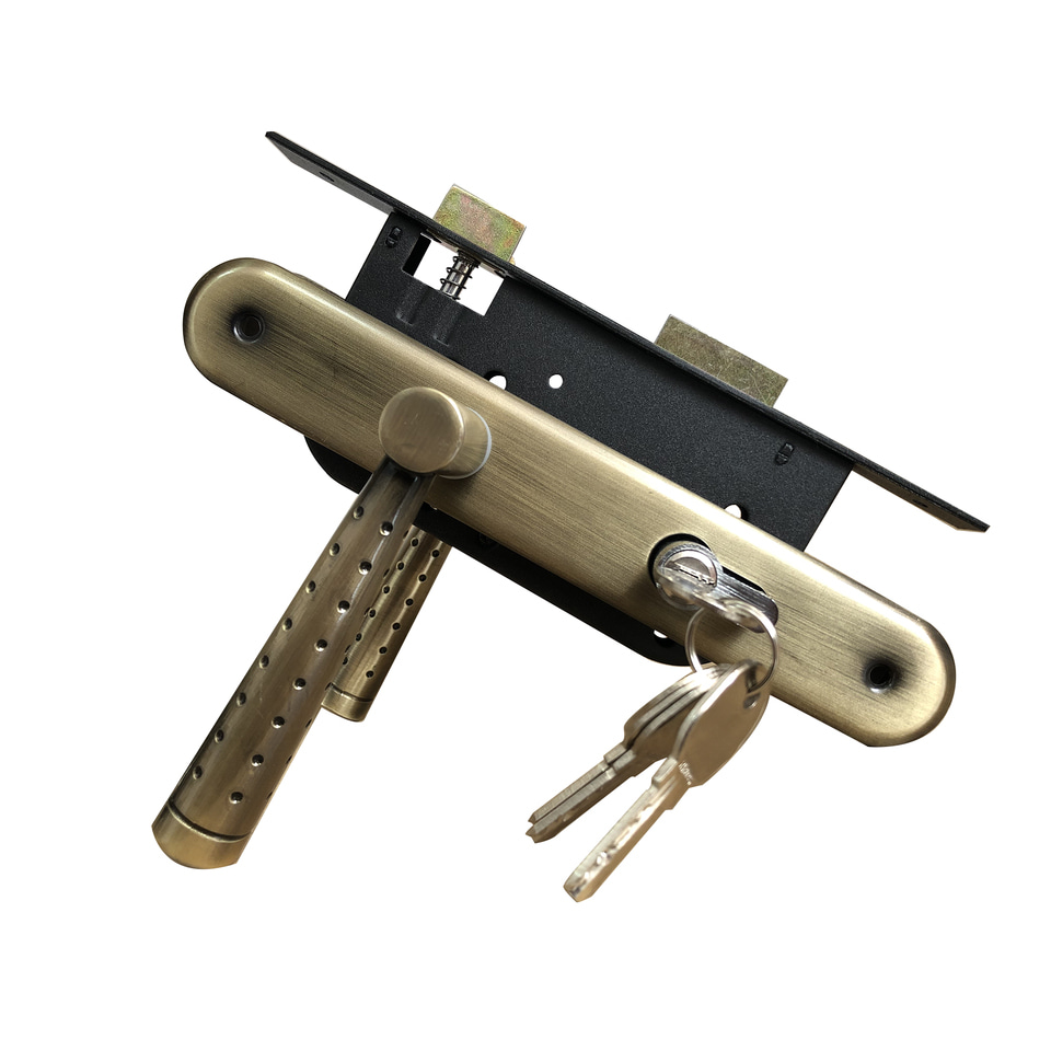 M8504, 85mm luxury Door Locks aluminum Lever Handle with mortise locks and cylinders use for interior Doors