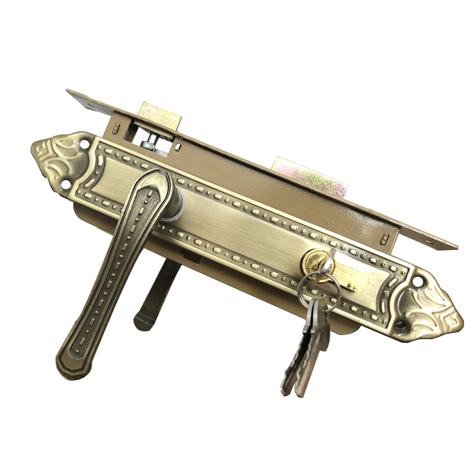 M8505, 85mm zinc alloy Door Lockset Lever Handles zinc Plate with motise locks and cylinders ,Security for interior Doors