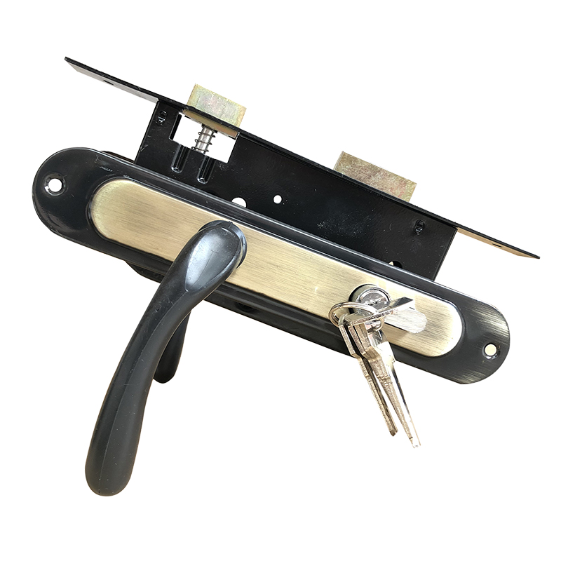 M8508, 85mm Door Lockset dual color Lever Handles, iron Plate, mortise locks and lock cylinders ,Security for kinds of Doors