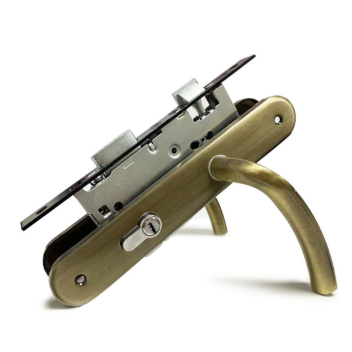 M8520, 85mm perfect Door Lockset aluminum Lever Handles, iron Plate, mrotise locks and lock cylinders ,Security for kinds of Doors.