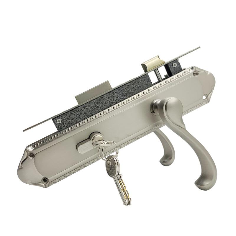 M8528, 85mm Door Lockset aluminum Lever Handles iron Plate, mortise locks and cylinders ,Security for kinds of Doors.