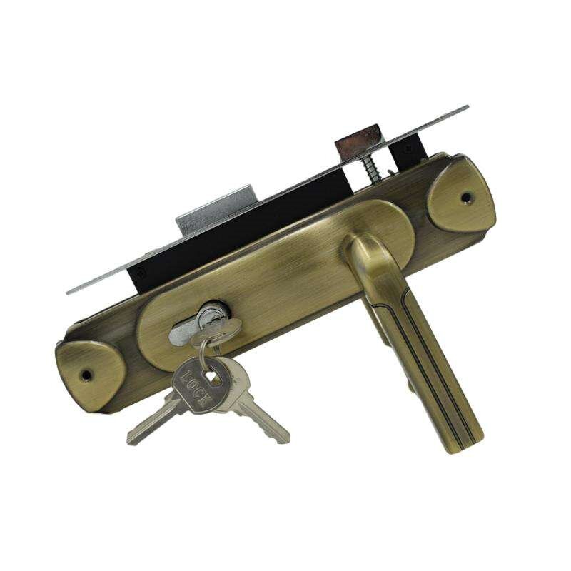 M8536, 85mm dual color Door Lockset aluminum Lever Handles iron Plate, mortise locks and locks cylinders ,Security for kinds of Doors.