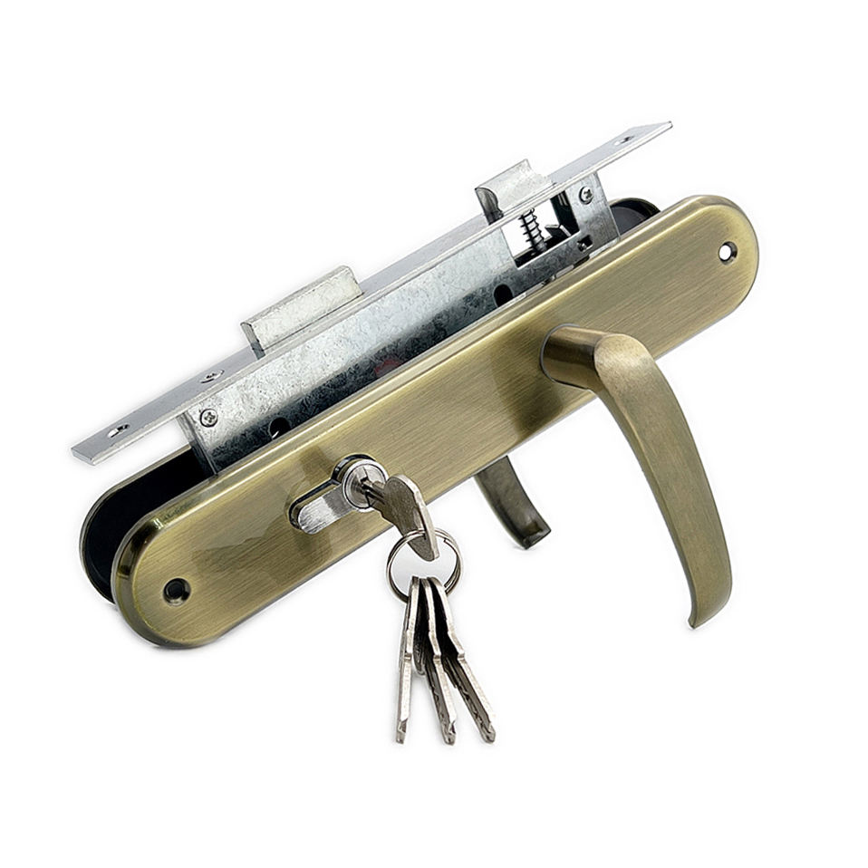 M8542, 85mm Door Lockset, wooden door locks with aluminum lever Handle and lock cylinders