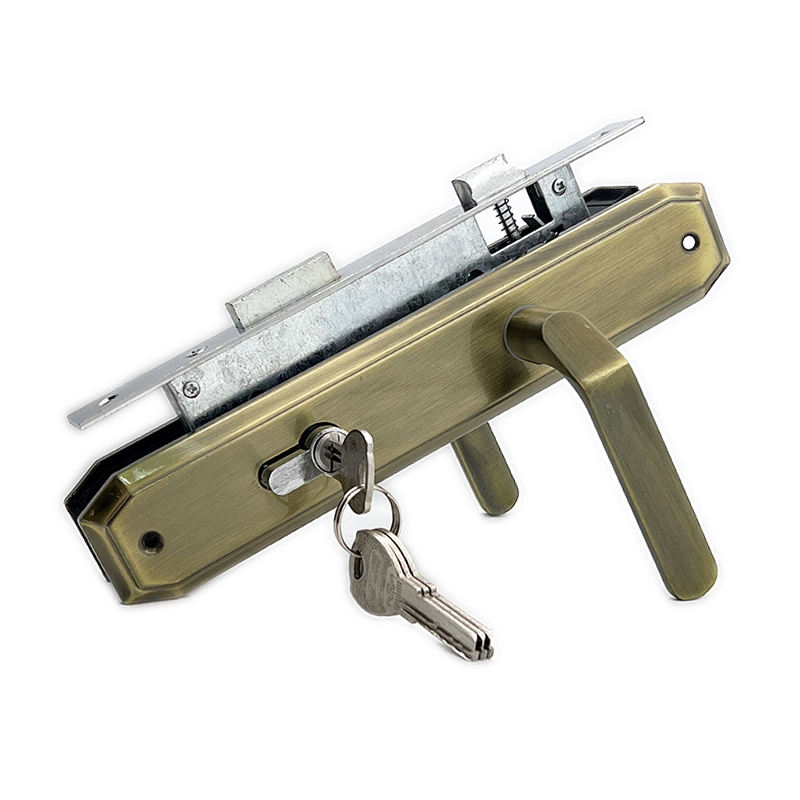 M8546, 85mm high quality Door Lockset aluminum Lever Handles, iron Plate, mortise locks and lock cylinders ,Security for kinds of Doors.